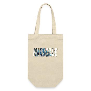 Marseille design stylisé BD - Sac à bouteille - nature - Devant