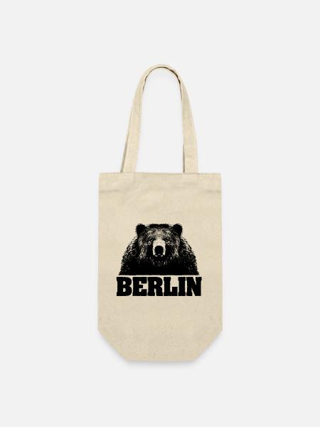 Berlin / Bär / Bear - Geschenkbeutel für Flaschen - Natur