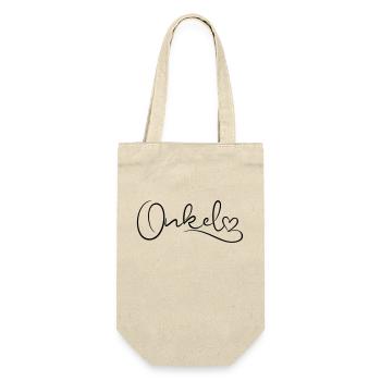 Uncle Font with Heart - Gift Bag for Bottles - nature - Front