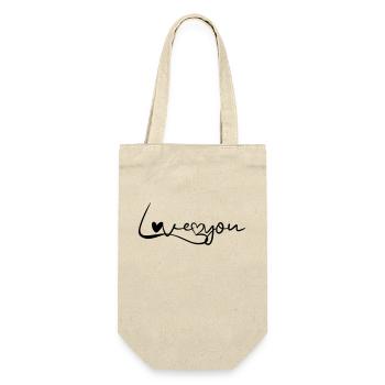 Love you heart - Gift Bag for Bottles - nature - Front