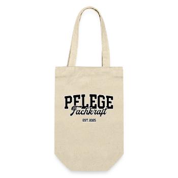 Pflege Fachkraft 2025 Pfleger Ausbildung PFK Beruf - Geschenkbeutel für Flaschen - Natur - Vorne