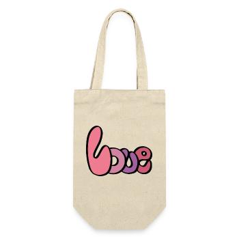 Me My Valentine - Geschenkbeutel für Flaschen - Natur - Vorne