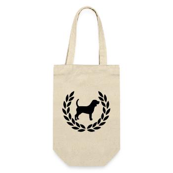 Beagle avec couronne de laurier - Sac à bouteille - nature - Devant