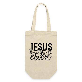 Jesus - Geschenkbeutel für Flaschen - Natur - Vorne