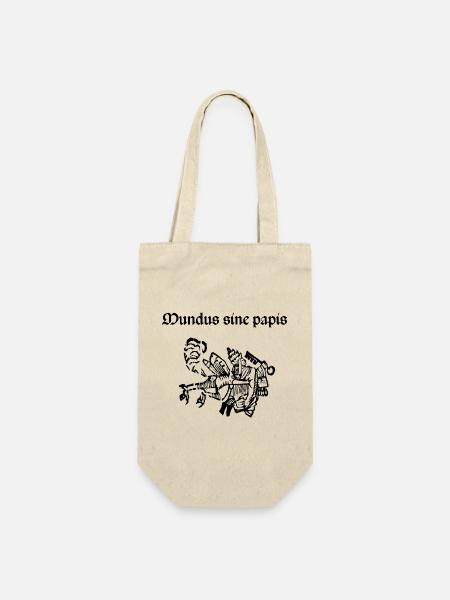 Mundus sine papis - Geschenkbeutel für Flaschen - Natur