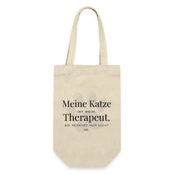 My cat – my therapist with fur. - Gift Bag for Bottles - nature - Front