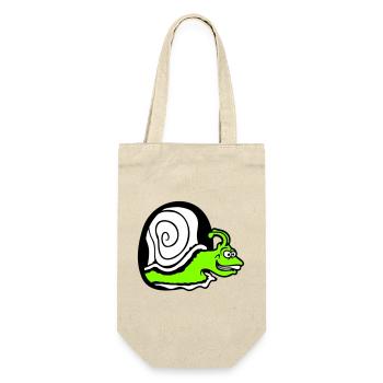escargot regarde trou mur trou de souris drôle idiot - Sac à bouteille - nature - Devant