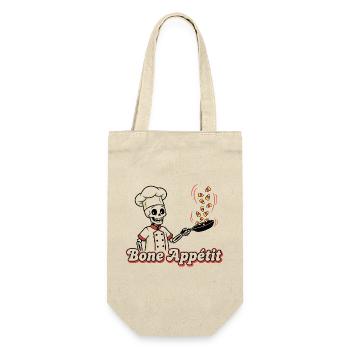 Skull Chef with Candy Snake Design - Gift Bag for Bottles - nature - Front