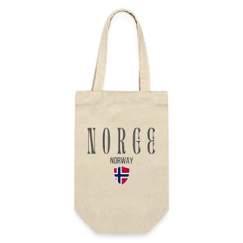 Norwegischer Stolz, minimalistisches, elegantes Design - Geschenkbeutel für Flaschen - Natur - Vorne