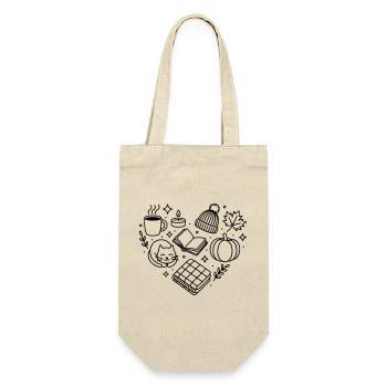 Autumn heart, autumnal cosiness, autumnal - Gift Bag for Bottles - nature - Front