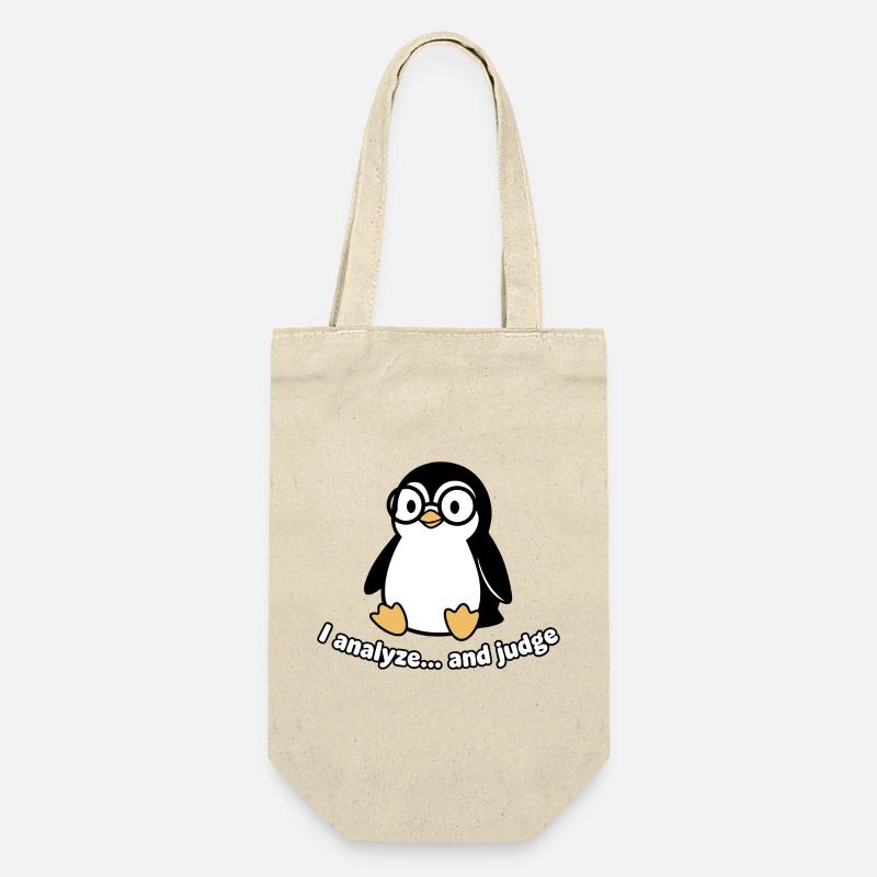 Penguin Thinker avec des lunettes - Sac à bouteille - nature