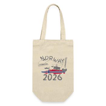 Norway 2026 Leng with Mountains and Moose Fishing - Gift Bag for Bottles - nature - Front