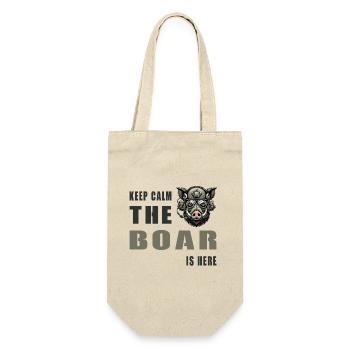 Stay calm – the wild boar is here - Gift Bag for Bottles - nature - Front