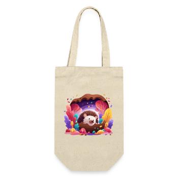 Hedgehog in the Forest of Colours - Gift Bag for Bottles - nature - Front