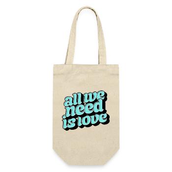 Tout ce dont tu as besoin, c’est d’aimer Retro - Sac à bouteille - nature - Devant