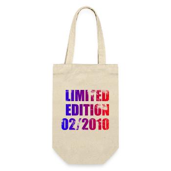 16. Geburtstag Limited Edition 02/2010 - Geschenkbeutel für Flaschen - Natur - Vorne