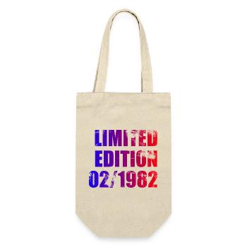 44th Birthday Limited Edition 02/1982 - Gift Bag for Bottles - nature - Front