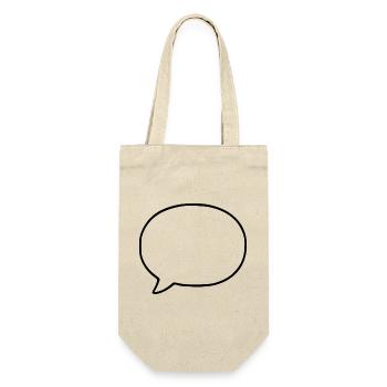 Personalize your own speech bubble comic - Gift Bag for Bottles - nature - Front
