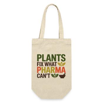 Herbalist Plants Fix What Pharma Can't Profession - Gift Bag for Bottles - nature - Front