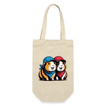 Cute Guinea Pig Friends – Funny Animal Motif - Gift Bag for Bottles - nature - Front