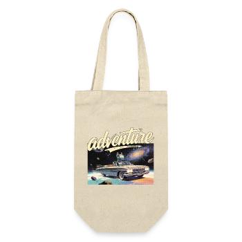 Retro Auto Abenteuer - Geschenkbeutel für Flaschen - Natur - Vorne