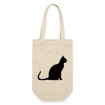 black cat cat black cats silhouettes - Gift Bag for Bottles - nature - Front