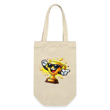 Golden Trophy with Sunglasses - Gift Bag for Bottles - nature - Front