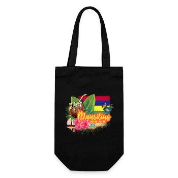 Mauritius Retro Indian Ocean Dodo Souvenir - Gift Bag for Bottles - black - Front