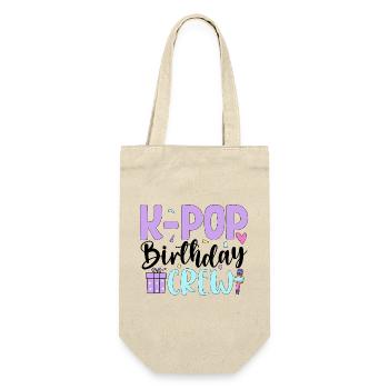 K Pop Birthday Crew - Gift Bag for Bottles - nature - Front