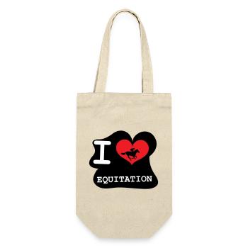 I love horseback riding: the logo of the enthusiasts - Gift Bag for Bottles - nature - Front
