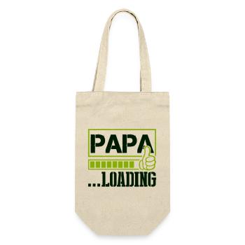 papa_loading- - Geschenkbeutel für Flaschen - Natur - Vorne