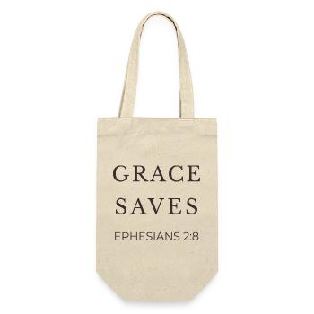 ARRÊTS GRACE | Éphésiens 2 verset 8 | Christian - Sac à bouteille - nature - Devant
