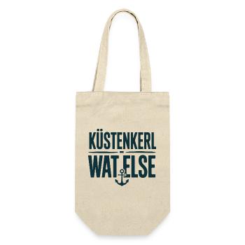  Küstenkerl Wat Else Anker Spruch Nordsee Ostsee - Geschenkbeutel für Flaschen - Natur - Vorne