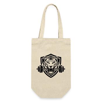 Tiger - Geschenkbeutel für Flaschen - Natur - Vorne