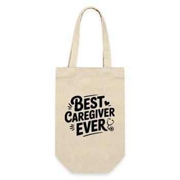 Best Caregiver Ever - Gift Bag for Bottles - nature - Front