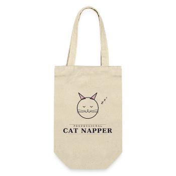 professional cat napper - Geschenkbeutel für Flaschen - Natur - Vorne