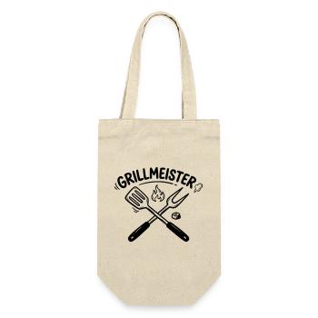 Grill Master BBQ Grilling Pitmaster Men - Gift Bag for Bottles - nature - Front