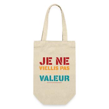 Je Ne Viellis Pas Je Prends De La Valeur T-Shir... - Sac à bouteille - nature - Devant