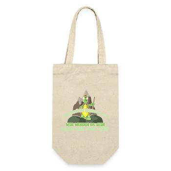 Schildkörten Wandergruppe Wander Bergsteiger - Geschenkbeutel für Flaschen - Natur - Vorne