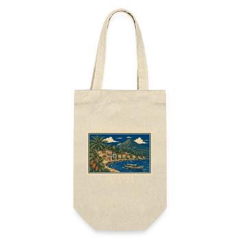 São Tomé und Príncipe São Tomé Vintage Reisemarke - Geschenkbeutel für Flaschen - Natur - Vorne