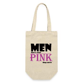 Pink Serif Logo Tee Art - Geschenkbeutel für Flaschen - Natur - Vorne