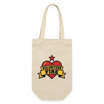 Volunteer Fire Heart Logo - Gift Bag for Bottles - nature - Front