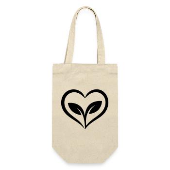 Cœur de jardinier avec plante - Sac à bouteille - nature - Devant