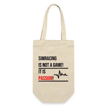 Simracing is not a Game - Geschenkbeutel für Flaschen - Natur - Vorne