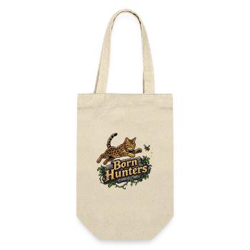 8-Bit Pixel Art Bengal Cat Hunting - Gift Bag for Bottles - nature - Front