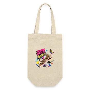 Chat et papillon du Bengale pop art des années 90 - Sac à bouteille - nature - Devant