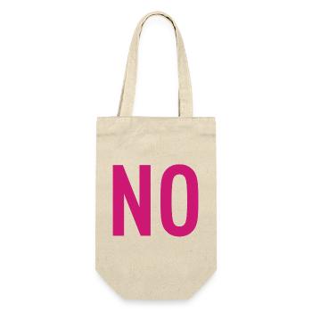 NO – Pink Typography Statement - Gift Bag for Bottles - nature - Front