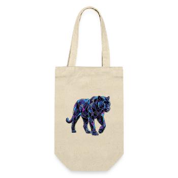 Poly Stil Panther - Geschenkbeutel für Flaschen - Natur - Vorne