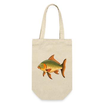 Karpfenfische - Geschenkbeutel für Flaschen - Natur - Vorne