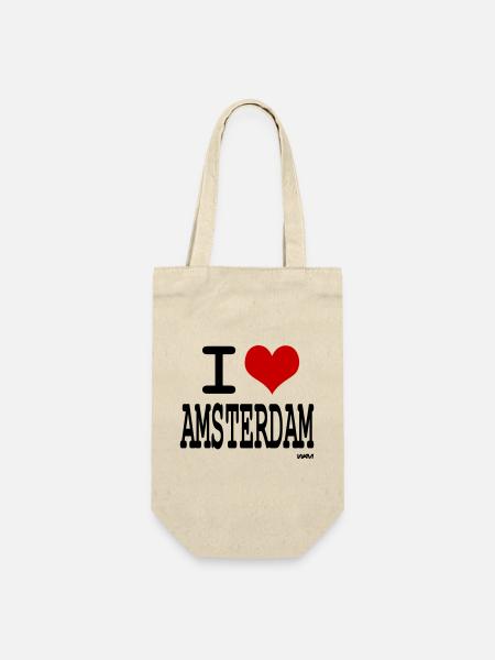 I love Amsterdam - couleurs personnalisables - Sac à bouteille - nature